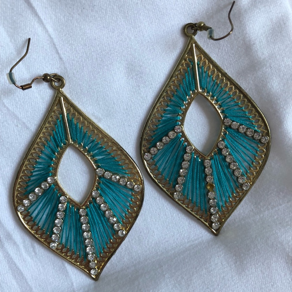 Cato Turquoise Thread Earrings!